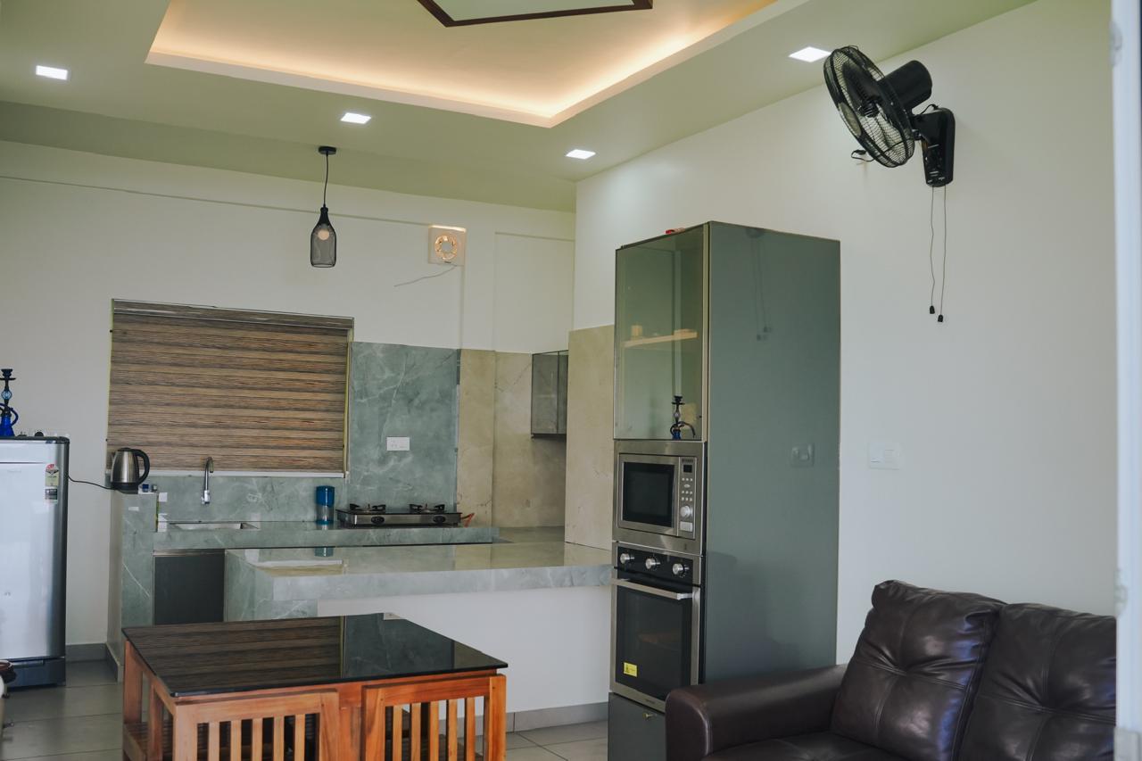 Kitchen and living area